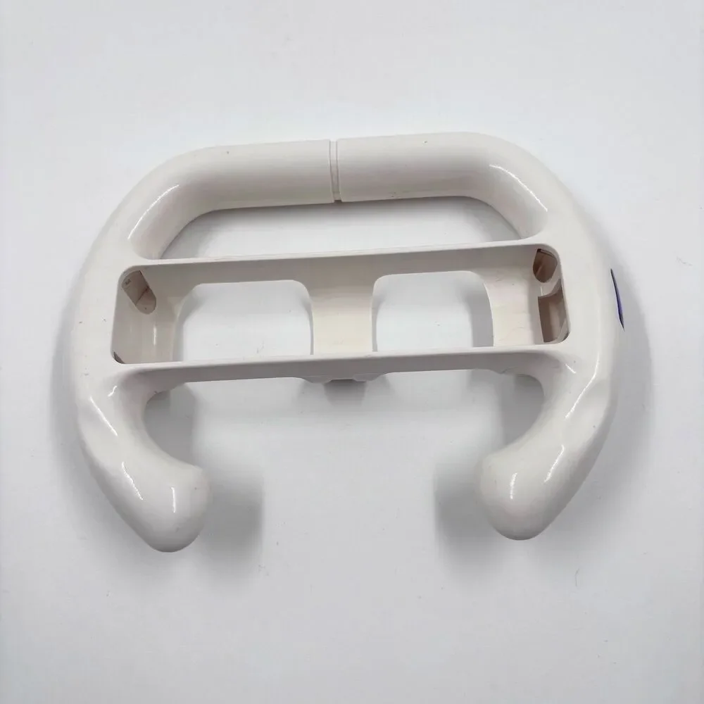 White Racing Wheel Controller Attachment for Nintendo Wii Remote - Mario Kart